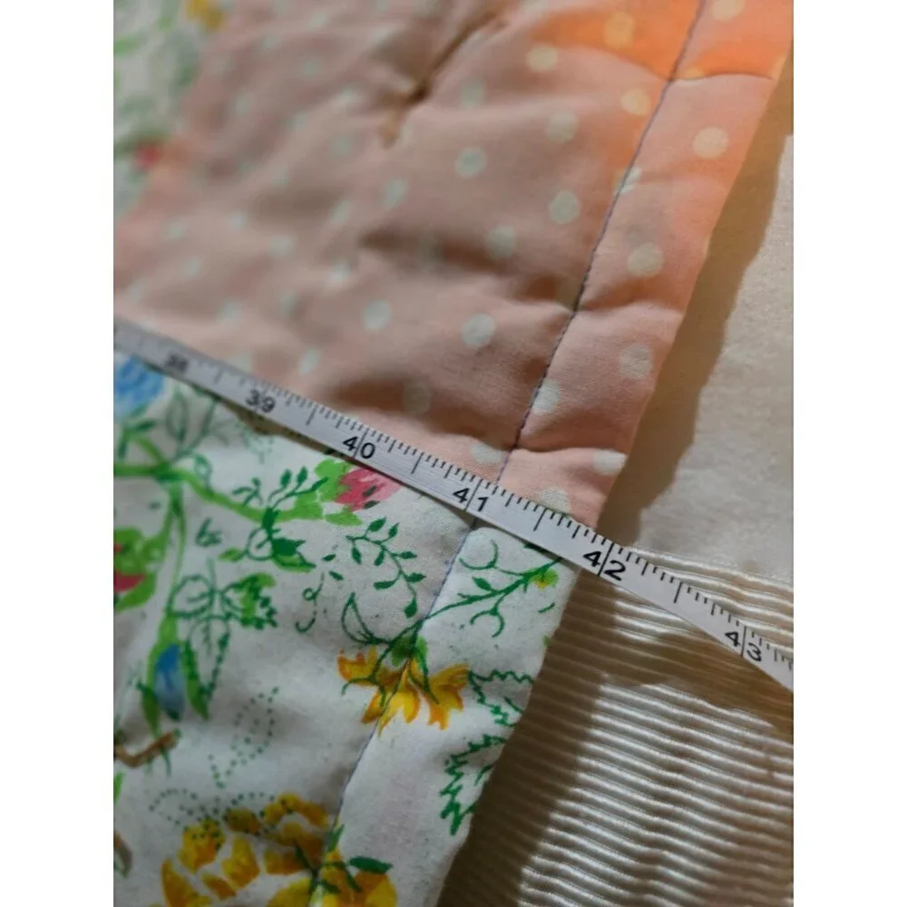 Vintage Shabby Chic Pink Cottagecore Patchwork Throw Blanket